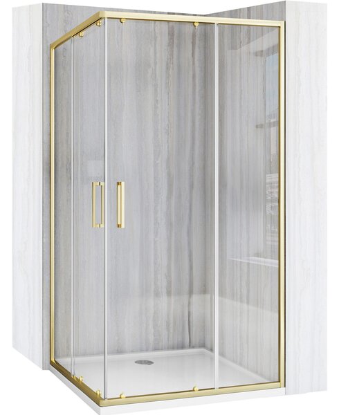 Shower Enclosure Rea City 80x100 Brush Gold