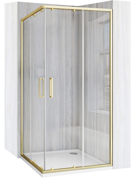 Shower enclosure Rea City 80x80 Gold Brush