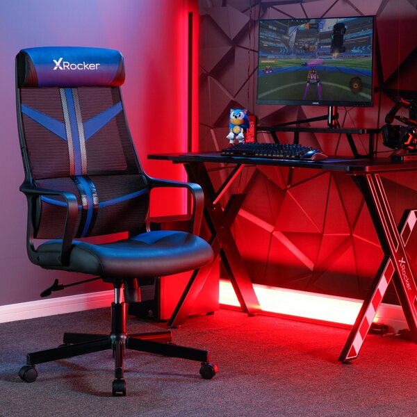 X Rocker Helix Mesh Office Gaming Chair Blue