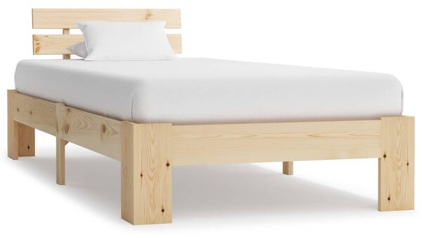 Bed Frame Solid Pine Wood 90x200 cm