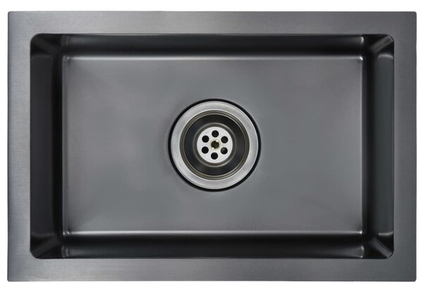 Handmade Kitchen Sink Black Stainless Steel