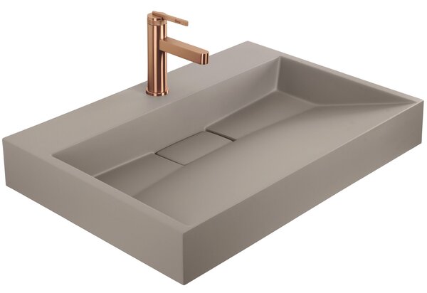 Conglomerate washbasin Rea GOYA TAUPE 70CM