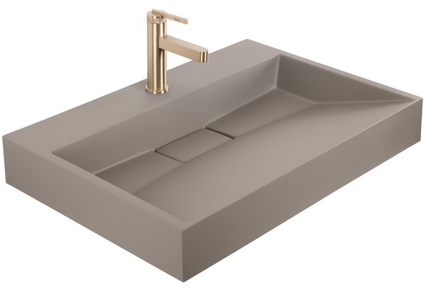 Conglomerate washbasin Rea GOYA TAUPE 70CM