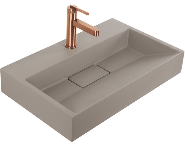 Conglomerate washbasin Rea GOYA TAUPE 60CM