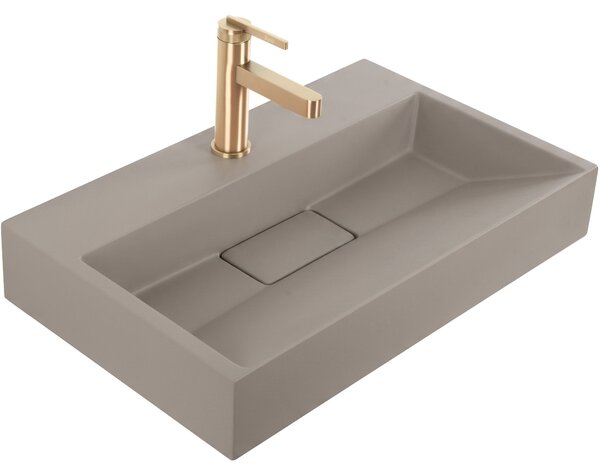 Conglomerate washbasin Rea GOYA TAUPE 60CM