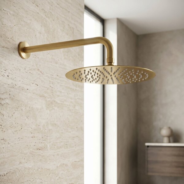 Round rain shower REA JS-P014BG 30cm Brush Gold