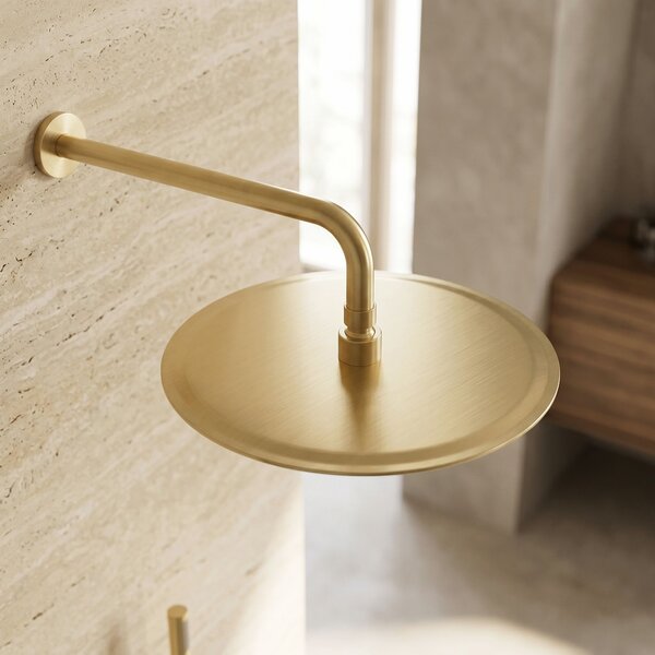 Round rain shower REA JS-P014BG 30cm Brush Gold