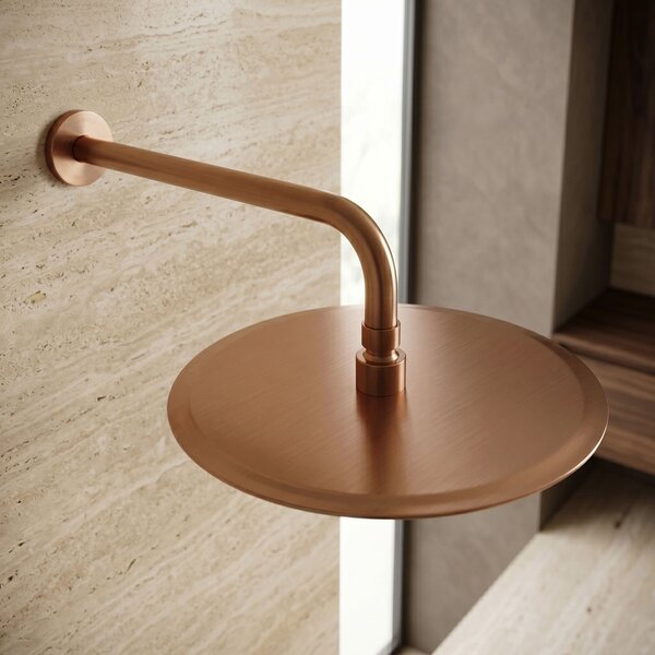 Round rain shower REA JS-P014BRG 30cm Brush Copper