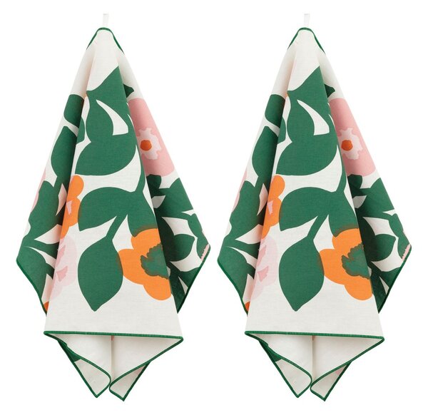 Marimekko Green green kitchen towel 47x70 cm 2-pack Green-orange