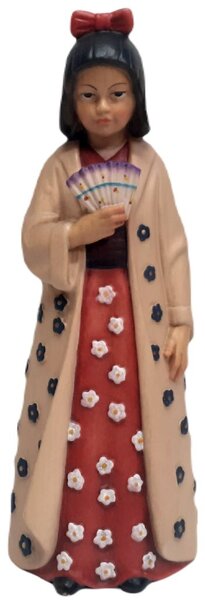 Japanese woman wooden statue