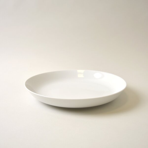 Purity Large Rim Porcelain Pasta Bowl White
