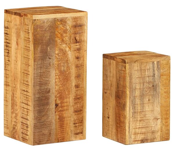 Plant Stands 2 pcs Solid Mango Wood