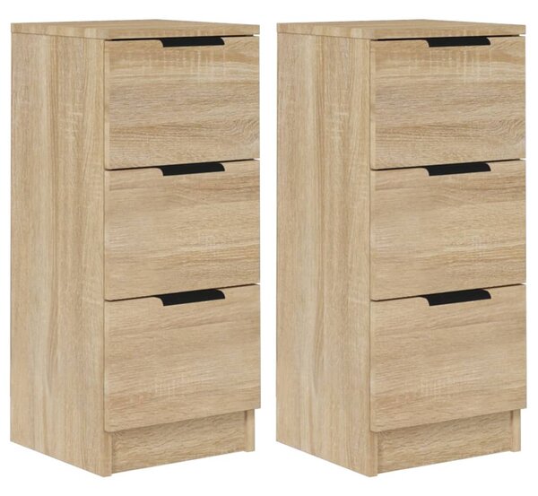 Sideboards 2 pcs Sonoma Oak 30x30x70 cm Engineered Wood