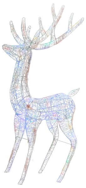 XXL Acrylic Christmas Reindeer 250 LED 180 cm Colourful