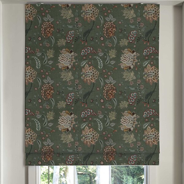 Linda Barker Home Chennai Blackout Made To Measure Roman Blind Emerald