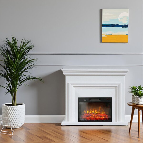 Free Standing Electric Fires ElectricSun SONIA White, with Sound Effect, 3 Colour, with APP, W120xH102cm