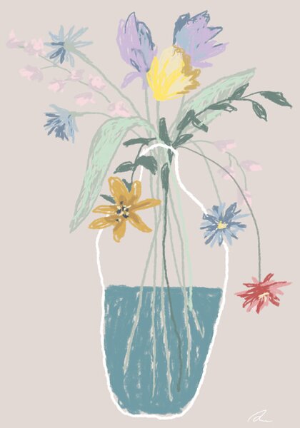 Illustration Flower Bouquet, 1x Studio II