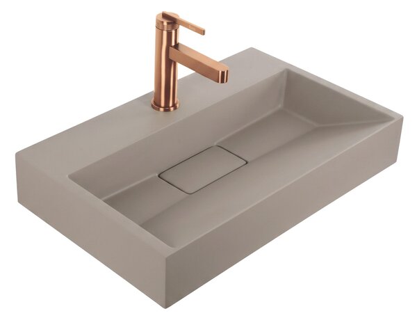 Conglomerate washbasin Rea GOYA TAUPE 50CM