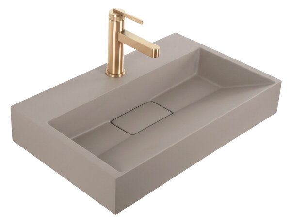 Conglomerate washbasin Rea GOYA TAUPE 50CM