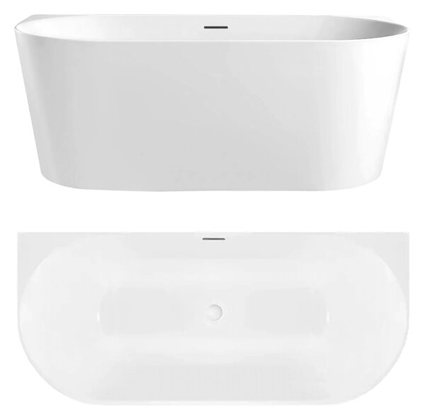 Wall acrylic bath CAPRI SLIM 170cm