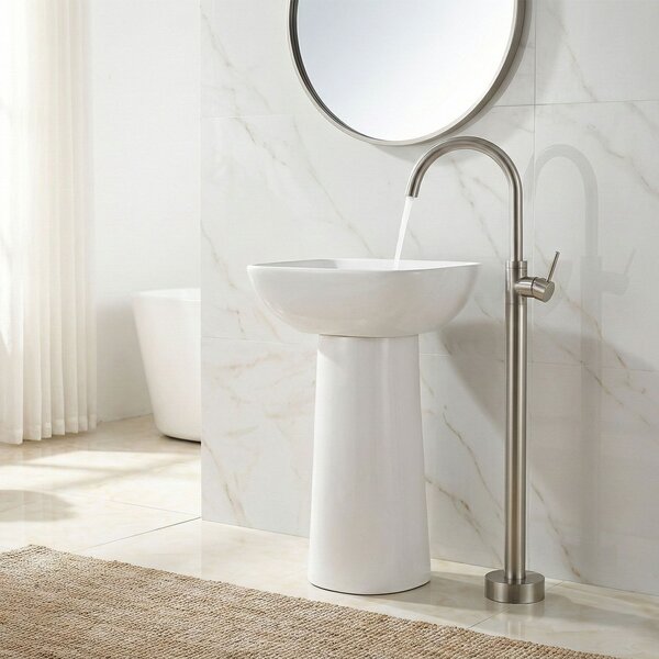 Basin mixer Rea Lungo Brush Nickel