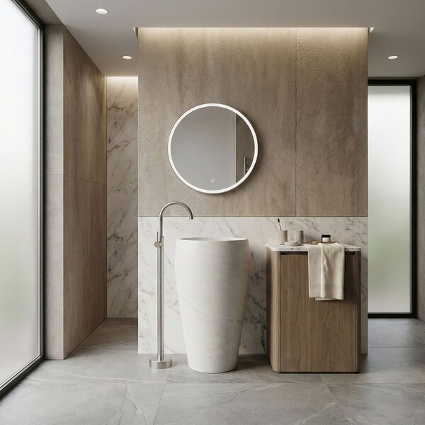 Basin mixer Rea Lungo Brush Nickel