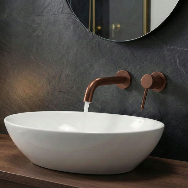 Spout for concealed mixer Rea Lungo 20 cm Brushed Copper