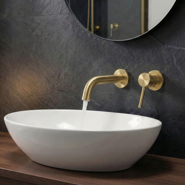Spout for concealed mixer Rea Lungo 20 cm Matt Gold