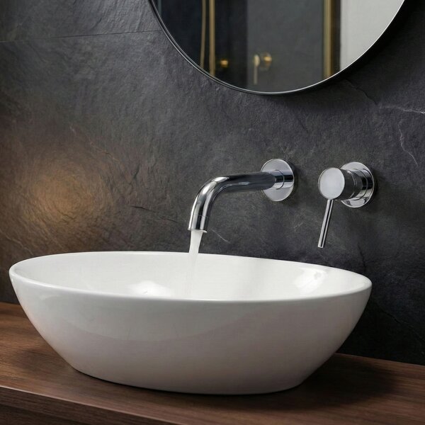 Spout for concealed mixer Rea Lungo 20 cm Chrome