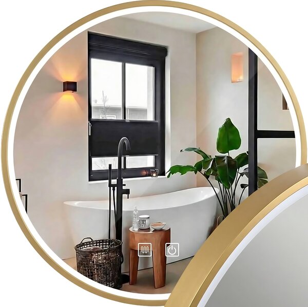 Mirror LED 60cm MMJ BRUSH GOLD