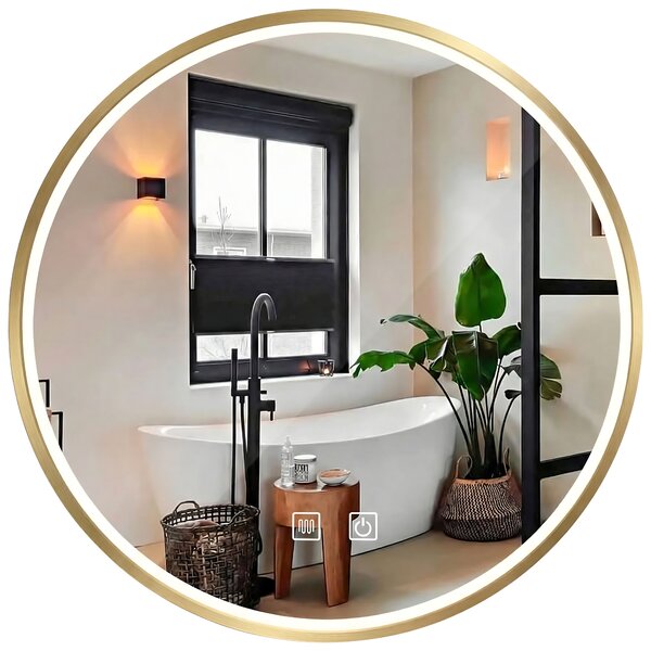 Mirror LED 60cm MMJ BRUSH GOLD