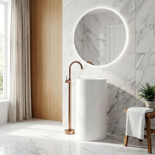 Basin mixer Rea Lungo Brush Copper