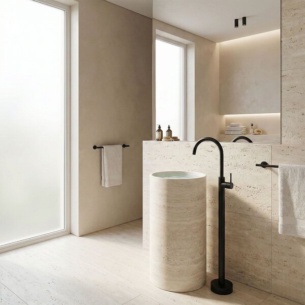 Basin mixer Rea Lungo Black