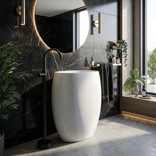 Basin mixer Rea Lungo Black