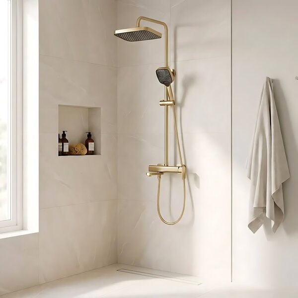 Shower set Rea Arlo Brush Gold