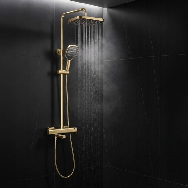Shower set Rea Arlo Brush Gold