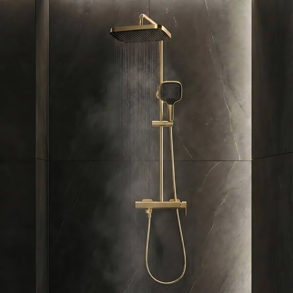 Shower set Rea Arlo Brush Gold