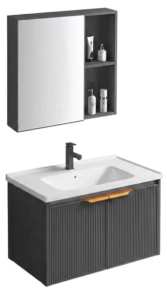 Bathroom furniture set with washbasin Mario 60cm Grey