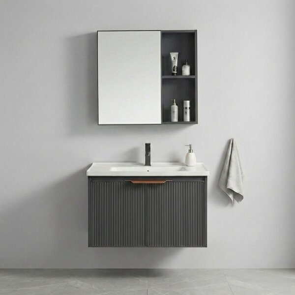 Bathroom furniture set with washbasin Mario 60cm Grey
