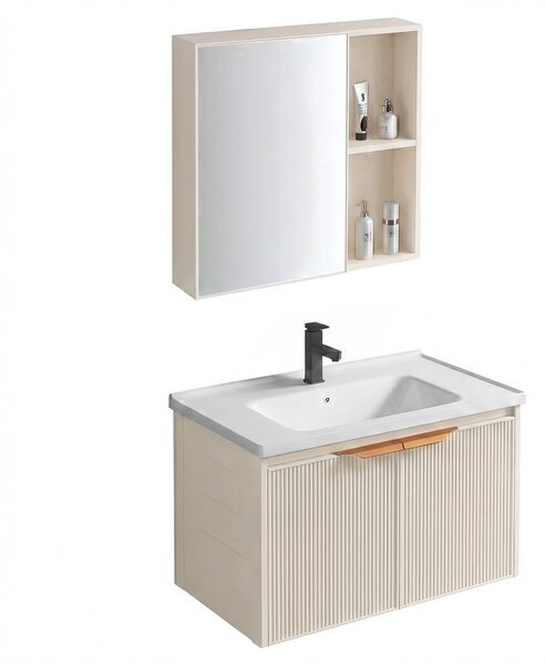 Bathroom furniture set with washbasin Mario 60cm Beige