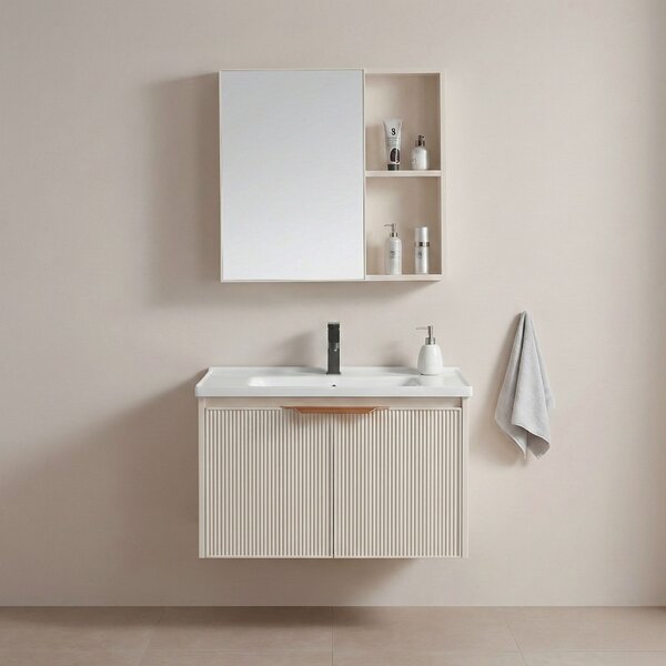Bathroom furniture set with washbasin Mario 60cm Beige