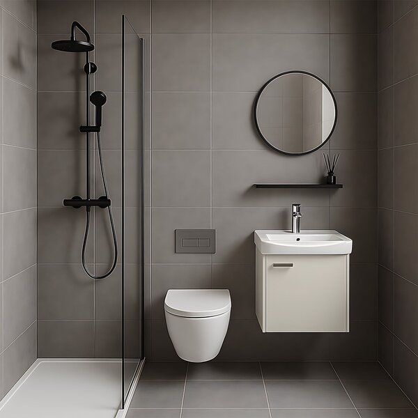 Bathroom furniture set with washbasin Molly 40cm Beige