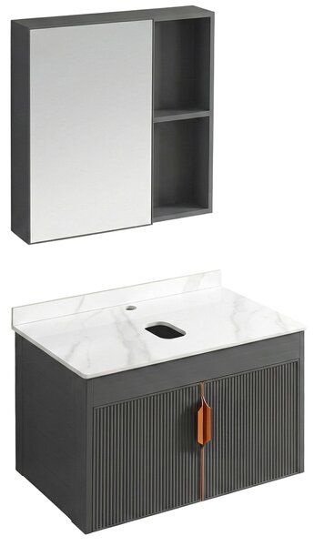 Zestaw mebli łazienkowych z blatem Marti 60cm Grey