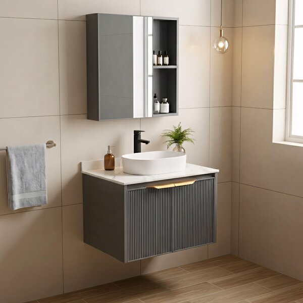Zestaw mebli łazienkowych z blatem Marti 60cm Grey