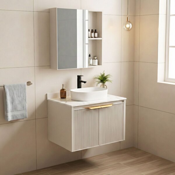 Zestaw mebli łazienkowych z blatem Marti 60cm Beige