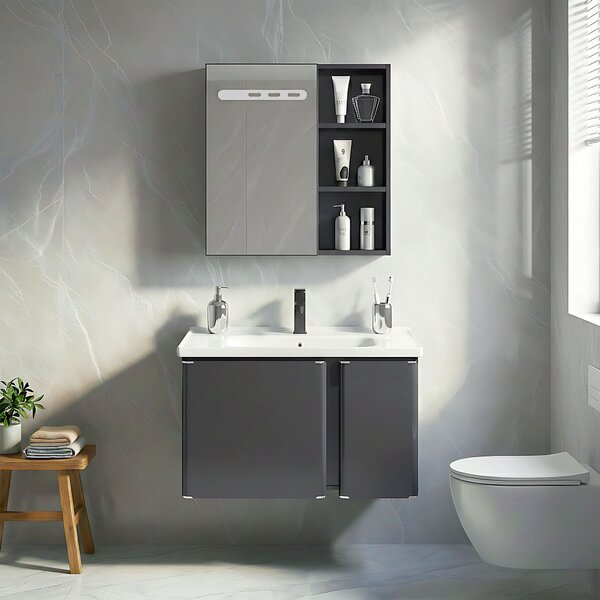 Bathroom furniture set with washbasin Tula 60cm Grey