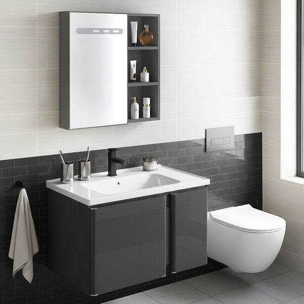 Bathroom furniture set with washbasin Tula 60cm Grey