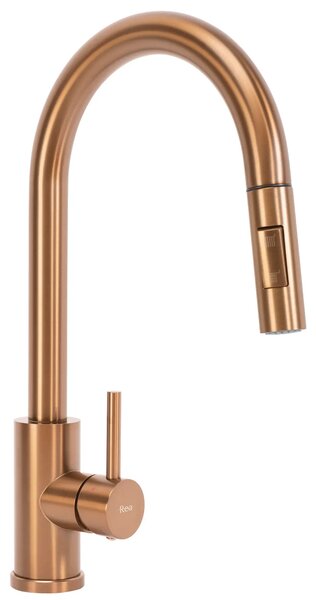 Stainless steel sink Leo 50 BRUSH COPPER