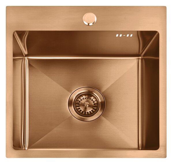 Stainless steel sink Leo 40 BRUSH COPPER