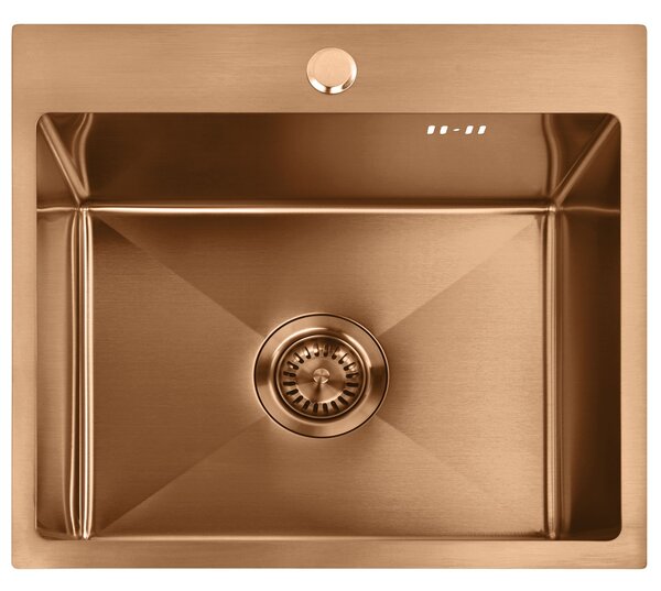Stainless steel sink Leo 50 BRUSH COPPER
